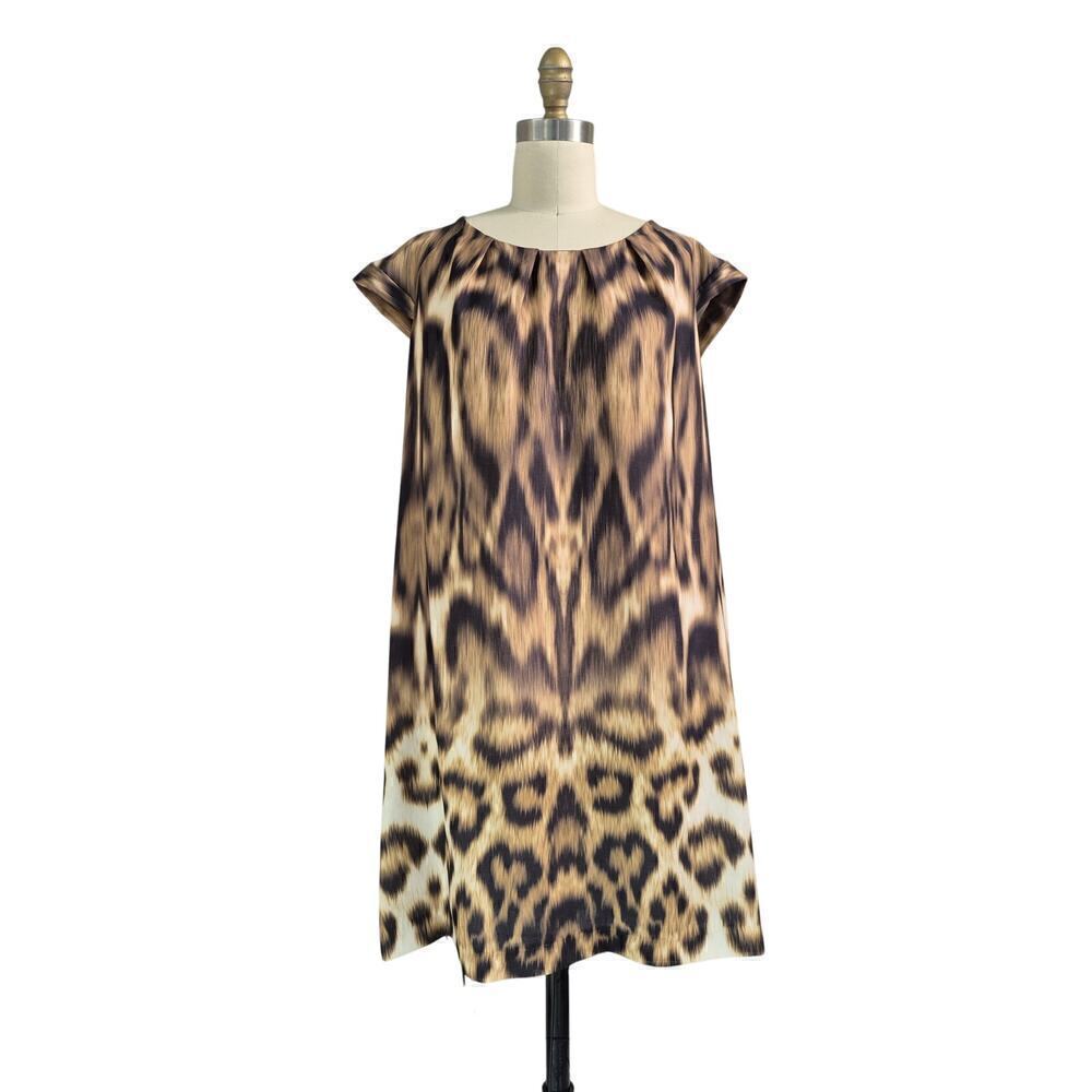 Mango Suit Dress Large animal print shift dress
